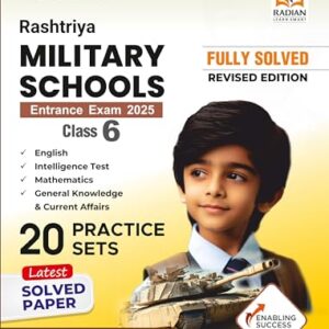 Rashtriya Military School (RMS-CET) Class 6 Practice Set Preparation Book for Entrance Exam 2025 in English