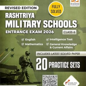 Rashtriya Military School (RMS-CET) Class 6 Practice Set Preparation Book for Entrance Exam 2026 in English