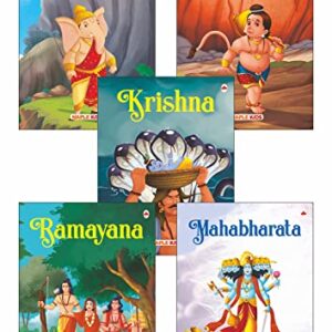 My First Mythology Tale (Illustrated) (Set of 5 Books) - Mahabharata, Krishna, Hanuman, Ganesha, Ramayana - Story Book for Kids